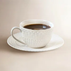 Basketweave Ceramic Mug (Set of 4) - Image 3