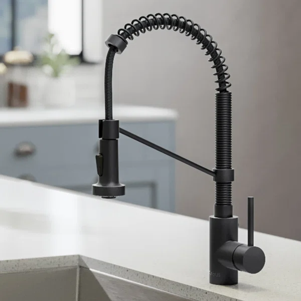 KRAUS Bolden Commercial Style 2-Function Single Handle Pull Down Kitchen Faucet KPF-1610MB - Image 3